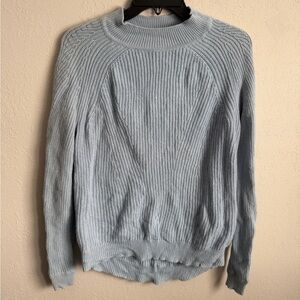 Vince Blue Wool Cashmere High Crewneck Sweater Womens S Classic Everyday
